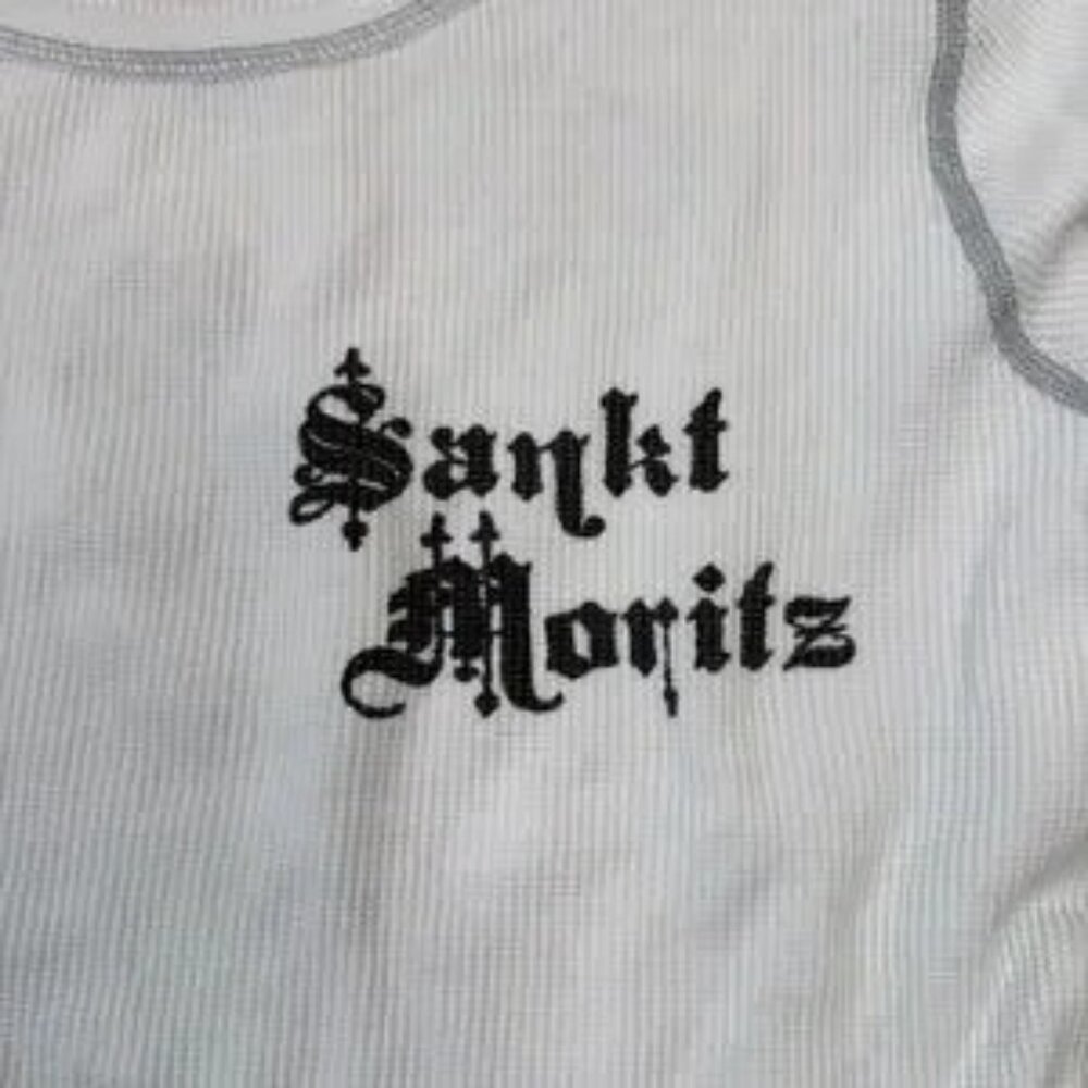 Alp N Rock St Moritz Thermal Shirt Diavolezza Graphic Ski Top White Long Sleeve - Picture 9 of 10